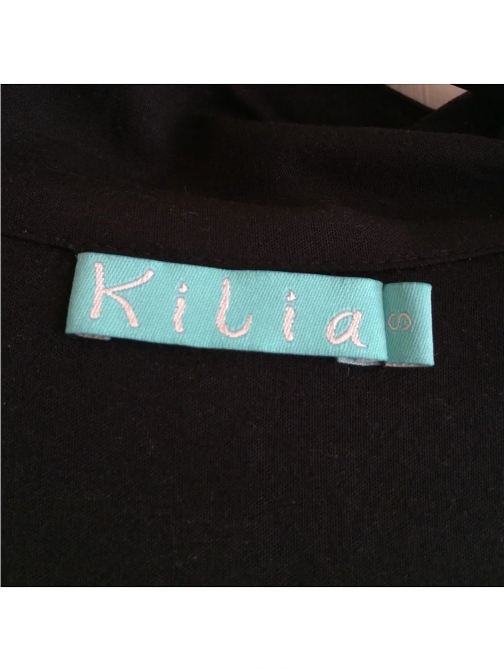 San Lorenzo Kilia Black Button Up Blouse Small
